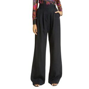 Farm Rio High Waist Wide Leg Pants Black